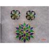 Image 1 : FLORENZA ORENA Paris Enamel Brooch Earrings #1086578