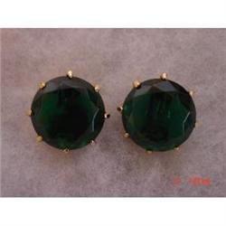 Huge 1 inch Emerald Green Crystal Glass#1086599