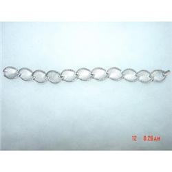 Crown Trifari Silver Link Bracelet 1940-1960s #1086609