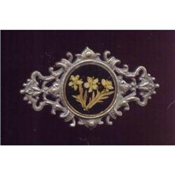 Eidelweiss Under Celluloid  Brooch Victorian #1086701