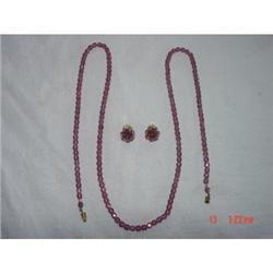 W Germany Amethyst Crystal Set Demi-Parure #1086717