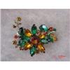 Image 1 : Vintage Multicolored Rhinestone Brooch #1086820