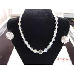 Aurora Borealis Crystal Necklace Earrings Set #1086938