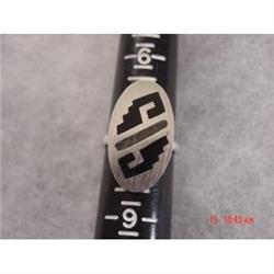 Estate Mexican Sterling Onyx Ring Size#1087285