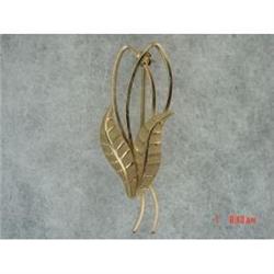 Estate Signed Gold Filled Floral Brooch 1940s #1087301