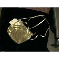 Gold Whiting & Davis Hand Bag.  #1087541