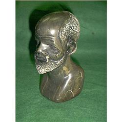 Carved Stone Figure of a Man's Head  #1087547