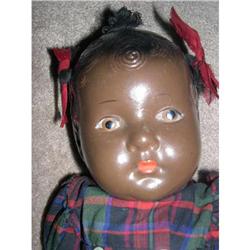 Black composition painted eye doll #1087739