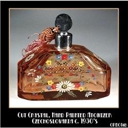 CZECH ENAMELED PERFUME ATOMIZER 1920'S #1087837