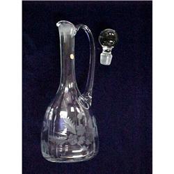Crystal Decanter, 4 Crystal Wine Stems #1088029