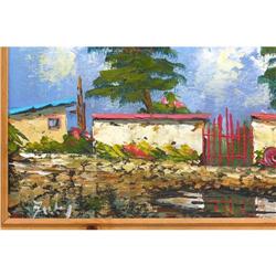 ORIG OIL PAINTING OF COUNTRY HOME IN CHILE #1088120