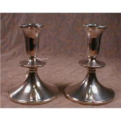 MODERN Sterling CANDLEsticks Mid-Century PAIR #1088479