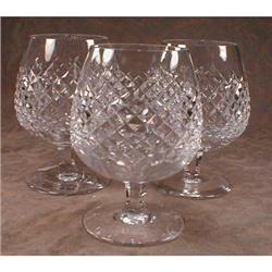 WATERFORD Alana BRANDY Snifters (3) VINTAGE #1088487