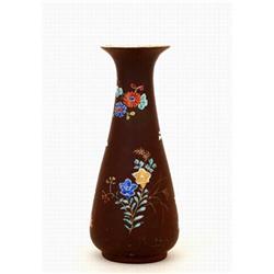 19C Japanese Koransha Fukagawa Brown Vase Mk #1088704