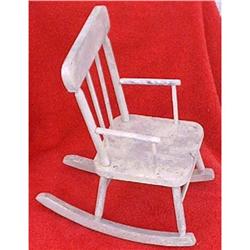 EARLY 1900S TOY DOLL SIZE ROCKING CHAIR #1088904