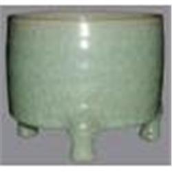 Precious Chinese Celadon Porcelain Three-leg #1088956