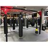 Image 3 : UFC BAG RACK, APPROX. 20' X 60' WITH OVER 30 BAGS, LADDERS AND PADDING
