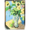 Image 2 : Dutch Oil on Canvas Sunflowers signed Vincent