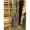 Image 1 : MOBILE CART WITH ASSORTED ALUMINUM ANGLE IRON, SQUARE STOCK & STRAIGHT EDGES