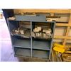 Image 4 : WOODEN BIN OF ASSORTED SHORT STEEL STOCK, 2 BINS OF ALUMINUM CHECKERED PLATES, ULINE BOX OF METAL