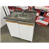 Image 2 : APPROX 23 BAGS OF 16" R14 ROCKWOOD & R22 INSULATION & KITCHEN CABINET SINK