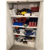 Image 2 : WHITE METAL 2 DOOR CABINET 65"H X 18"D X 36"W INCLUDES GRINDING DISCS, FLAT DISCS, SAND PAPER &