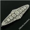 Image 5 : Art Deco Platinum 6.00 ctw Old European and Mine Cut Diamond Filigree Brooch