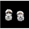 Image 1 : 1.04 ctw Diamond Stud Earrings - 14KT White Gold