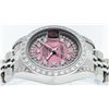 Image 6 : Rolex Ladies Stainless Steel Quickset Pink String Diamond Lugs Datejust Wristwat
