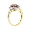 Image 4 : 2.64 ctw Pink Sapphire and Diamond Ring - 18KT Yellow Gold