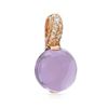 Image 1 : 14k Rose Gold  2.39CTW Amethys and Diamond Pendant