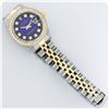 Image 7 : Rolex Ladies 2 Tone 14K Blue Vignette VS Diamond Datejust Wristwatch
