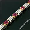 Image 4 : 14kt White and Yellow Gold 10.60 ctw Pink Tourmaline and Diamond Statement Brace