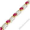 Image 5 : 14kt White and Yellow Gold 10.60 ctw Pink Tourmaline and Diamond Statement Brace