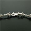 Image 6 : 18K White Gold 1.65 ctw Diamond Flower Cluster Twisted Wire Link Tennis Bracelet