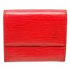 Image 1 : Louis Vuitton Red Epi Leather Elise Wallet