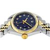 Image 3 : Rolex Ladies 2 Tone 14K Blue Roman Fluted Datejust Jubilee Band Wristwatch
