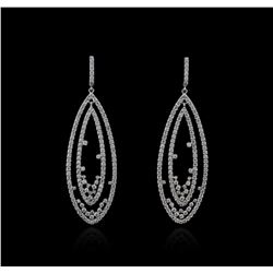 14KT White Gold 4.66 ctw Diamond Earrings