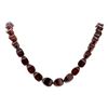 Image 1 : Cherry Colored Baltic Amber Necklace - 14KT Yellow Gold Clasp