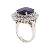 Image 4 : 10.96 ctw Sapphire and Diamond Ring - 14KT White Gold