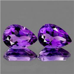 Natural Purple Amethyst Pair 13x9 MM{Flawless-VVS1}