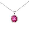 Image 1 : Natural AAA Pink Topaz 12x10 MM  Necklace