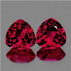 Natural AAA Pink Red Topaz Pair 14 MM - Flawless