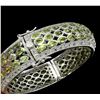 Image 2 : Natural Unheated Oval Green Peridot Bangle