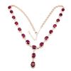 Image 3 : Genuine Pigeon Blood Red Ruby Necklace