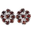 Image 1 : NATURAL DARK ORANGE RED GARNET Earrings