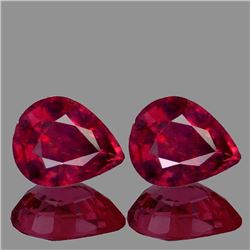 Natural AAA Fire Red Mozambique Ruby Pair