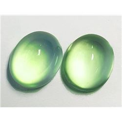 Natural Top Green Prehnite Pair(Flawless-VVS)