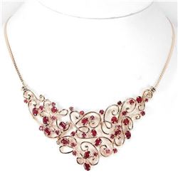 Natural GENUINE BLOOD RED RUBY Necklace