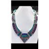 Image 1 : Tibet Hand Made Turquoise, Coral, Lapis Lazuli Necklace